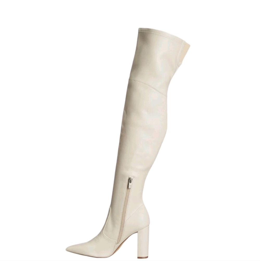 Marc Fisher Elegant Cream Over-the-Knee Boots - Picture 3 of 8